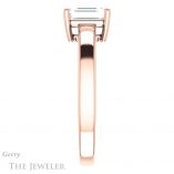 Emerald Cut Forever One Moissanite Engagement Ring #GTJ1211-emerald-fb-r 3 Emerald Cut Forever Brilliant Moissanite Engagement Ring #GTJ1211-emerald-fb-r