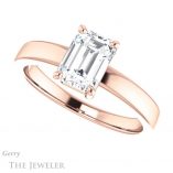 Emerald Cut Forever One Moissanite Engagement Ring #GTJ1211-emerald-fb-r 5 Emerald Cut Forever Brilliant Moissanite Engagement Ring #GTJ1211-emerald-fb-r