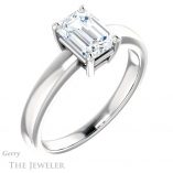 Emerald Cut Forever One Moissanite Engagement Ring #GTJ1211-emerald-fb-w 4 Emerald Cut Forever Brilliant Moissanite Engagement Ring #GTJ1211-emerald-fb-w