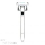 Emerald Cut Forever One Moissanite Engagement Ring #GTJ1211-emerald-fb-w 3 Emerald Cut Forever Brilliant Moissanite Engagement Ring #GTJ1211-emerald-fb-w
