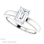 Emerald Cut Forever One Moissanite Engagement Ring #GTJ1211-emerald-fb-w 5 Emerald Cut Forever Brilliant Moissanite Engagement Ring #GTJ1211-emerald-fb-w