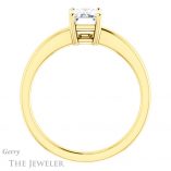 Emerald Cut Forever One Moissanite Engagement Ring #GTJ1211-emerald-fb-y 2 Emerald Cut Forever Brilliant Moissanite Engagement Ring #GTJ1211-emerald-fb-y
