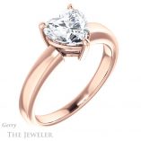 Heart Shaped Forever Brilliant Moissanite Engagement Ring #GTJ1211-heart-fb-r