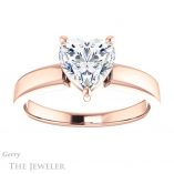 Heart Shaped Forever Brilliant Moissanite Engagement Ring #GTJ1211-heart-fb-r