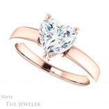 Heart Shaped Forever Brilliant Moissanite Engagement Ring #GTJ1211-heart-fb-r