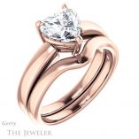 Heart Shaped Forever Brilliant Moissanite Engagement Ring #GTJ1211-heart-fb-r