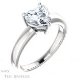 Heart Shaped Forever Brilliant Moissanite Engagement Ring #GTJ1211-heart-fb-w