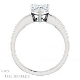 Heart Shaped Forever Brilliant Moissanite Engagement Ring #GTJ1211-heart-fb-w