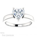 Heart Shaped Forever Brilliant Moissanite Engagement Ring #GTJ1211-heart-fb-w
