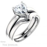 Heart Shaped Forever Brilliant Moissanite Engagement Ring #GTJ1211-heart-fb-w