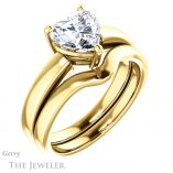 Heart Shaped Forever One Moissanite Engagement Ring #GTJ1211-heart-fb-y 6 Heart Shaped Forever Brilliant Moissanite Engagement Ring #GTJ1211-heart-fb-y