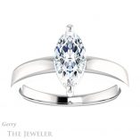 Marquise Cut Forever One Moissanite Engagement Ring #GTJ1211-marquise-fb-w 1 Marquise Cut Forever Brilliant Moissanite Engagement Ring #GTJ1211-marquise-fb-w