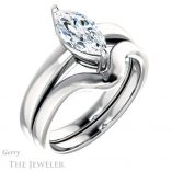 Marquise Cut Forever One Moissanite Engagement Ring #GTJ1211-marquise-fb-w 6 Marquise Cut Forever Brilliant Moissanite Engagement Ring #GTJ1211-marquise-fb-w