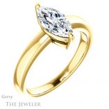 Marquise Cut Forever One Moissanite Engagement Ring #GTJ1211-marquise-fb-y 4 Marquise Cut Forever Brilliant Moissanite Engagement Ring #GTJ1211-marquise-fb-y