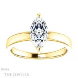 Marquise Cut Forever One Moissanite Engagement Ring #GTJ1211-marquise-fb-y 1 Marquise Cut Forever Brilliant Moissanite Engagement Ring #GTJ1211-marquise-fb-y