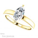 Marquise Cut Forever One Moissanite Engagement Ring #GTJ1211-marquise-fb-y 5 Marquise Cut Forever Brilliant Moissanite Engagement Ring #GTJ1211-marquise-fb-y
