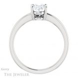 Oval Shaped Forever One Moissanite Engagement Ring #GTJ1211-oval-fo-w 2 Oval Shaped Forever One Moissanite Engagement Ring #GTJ1211-oval-fo-w