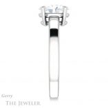 Oval Shaped Forever One Moissanite Engagement Ring #GTJ1211-oval-fo-w 3 Oval Shaped Forever One Moissanite Engagement Ring #GTJ1211-oval-fo-w