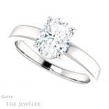 Oval Shaped Forever One Moissanite Engagement Ring #GTJ1211-oval-fo-w 5 Oval Shaped Forever One Moissanite Engagement Ring #GTJ1211-oval-fo-w