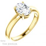 Oval Shaped Forever One Moissanite Engagement Ring #GTJ1211-oval-fo-y 4 Oval Shaped Forever One Moissanite Engagement Ring #GTJ1211-oval-fo-y