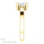 Oval Shaped Forever One Moissanite Engagement Ring #GTJ1211-oval-fo-y 3 Oval Shaped Forever One Moissanite Engagement Ring #GTJ1211-oval-fo-y
