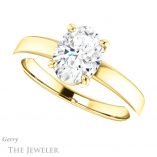 Oval Shaped Forever One Moissanite Engagement Ring #GTJ1211-oval-fo-y 5 Oval Shaped Forever One Moissanite Engagement Ring #GTJ1211-oval-fo-y