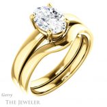 Oval Shaped Forever One Moissanite Engagement Ring #GTJ1211-oval-fo-y 6 Oval Shaped Forever One Moissanite Engagement Ring #GTJ1211-oval-fo-y