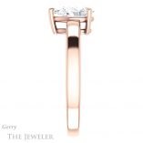 Pear Shaped Forever One Moissanite Engagement Ring #GTJ1211-pear-fb-r 3 Pear Shaped Forever Brilliant Moissanite Engagement Ring #GTJ1211-pear-fb-r