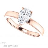 Pear Shaped Forever One Moissanite Engagement Ring #GTJ1211-pear-fb-r 5 Pear Shaped Forever Brilliant Moissanite Engagement Ring #GTJ1211-pear-fb-r