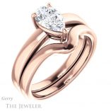Pear Shaped Forever One Moissanite Engagement Ring #GTJ1211-pear-fb-r 6 Pear Shaped Forever Brilliant Moissanite Engagement Ring #GTJ1211-pear-fb-r
