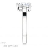 Pear Shaped Forever One Moissanite Engagement Ring #GTJ1211-pear-fb-w 3 Pear Shaped Forever Brilliant Moissanite Engagement Ring #GTJ1211-pear-fb-w