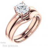 Round Cut Forever One Moissanite Engagement Ring #GTJ1211-round-fo-r 6 Round Cut Forever One Moissanite Engagement Ring #GTJ1211-round-fo-r