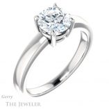 Round Cut Forever One Moissanite Engagement Ring #GTJ1211-round-fo-w 4 Round Cut Forever One Moissanite Engagement Ring #GTJ1211-round-fo-w