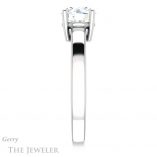 Round Cut Forever One Moissanite Engagement Ring #GTJ1211-round-fo-w 3 Round Cut Forever One Moissanite Engagement Ring #GTJ1211-round-fo-w