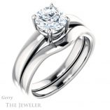 Round Cut Forever One Moissanite Engagement Ring #GTJ1211-round-fo-w 6 Round Cut Forever One Moissanite Engagement Ring #GTJ1211-round-fo-w