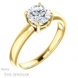 Round Cut Forever One Moissanite Engagement Ring #GTJ1211-round-fo-y 4 Round Cut Forever One Moissanite Engagement Ring #GTJ1211-round-fo-y
