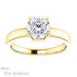 Round Cut Forever One Moissanite Engagement Ring #GTJ1211-round-fo-y 1 Round Cut Forever One Moissanite Engagement Ring #GTJ1211-round-fo-y