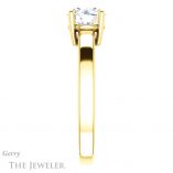 Round Cut Forever One Moissanite Engagement Ring #GTJ1211-round-fo-y 3 Round Cut Forever One Moissanite Engagement Ring #GTJ1211-round-fo-y