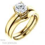 Round Cut Forever One Moissanite Engagement Ring #GTJ1211-round-fo-y 6 Round Cut Forever One Moissanite Engagement Ring #GTJ1211-round-fo-y