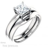 Princess Cut Forever One Moissanite Engagement Ring #GTJ1211-square-fo-w