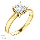 Princess Cut Forever One Moissanite Engagement Ring #GTJ1211-square-fo-y 4 Princess Cut Forever One Moissanite Engagement Ring #GTJ1211-square-fo-y