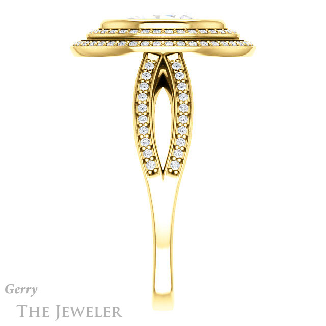 Oval Shaped Forever One Moissanite Engagement Ring #GTJ1212-oval-fo-y | Gerry The Jeweler Oval Shaped Forever One Moissanite Engagement Ring #GTJ1212-oval-fo-y