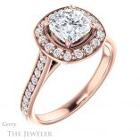 Cushion Cut Forever One Moissanite Engagement Ring #GTJ1213-cushion-fo-r