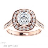 Cushion Cut Forever One Moissanite Engagement Ring #GTJ1213-cushion-fo-r