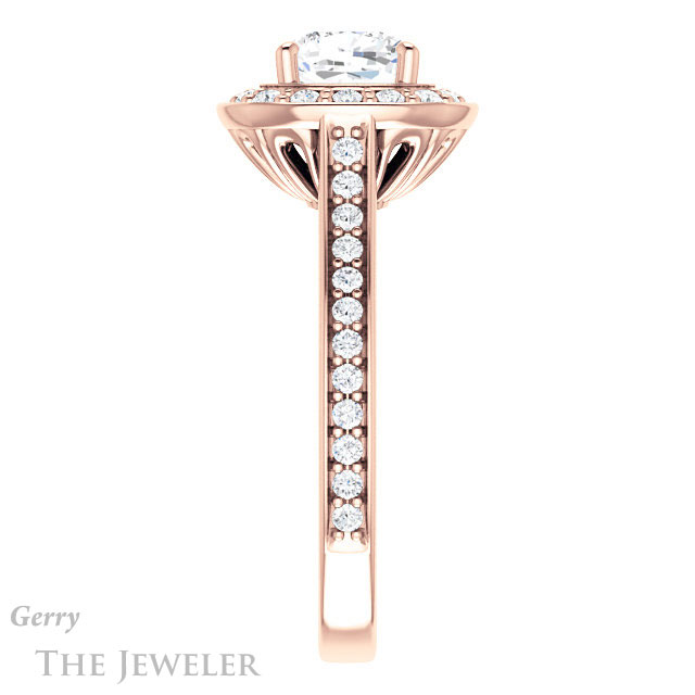 Cushion Cut Forever One Moissanite Engagement Ring #GTJ1213-cushion-fo-r