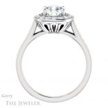 Cushion Cut Forever One Moissanite Engagement Ring #GTJ1213-cushion-fo-w 2 Cushion Cut Forever One Moissanite Engagement Ring #GTJ1213-cushion-fo-w