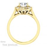 Cushion Cut Forever One Moissanite Engagement Ring #GTJ1213-cushion-fo-y 2 Cushion Cut Forever One Moissanite Engagement Ring #GTJ1213-cushion-fo-y