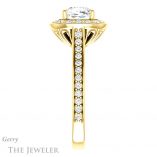 Cushion Cut Forever One Moissanite Engagement Ring #GTJ1213-cushion-fo-y 3 Cushion Cut Forever One Moissanite Engagement Ring #GTJ1213-cushion-fo-y