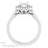 Emerald Cut Forever Brilliant Moissanite Engagement Ring #GTJ1213-emerald-fb-w