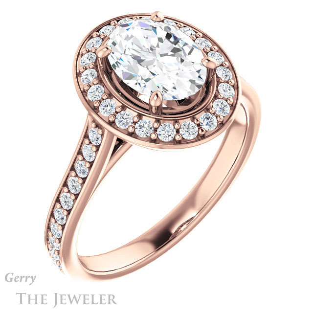Oval Shaped Forever One Moissanite Engagement Ring #GTJ1213-oval-fo-r 4 Oval Shaped Forever One Moissanite Engagement Ring #GTJ1213-oval-fo-r